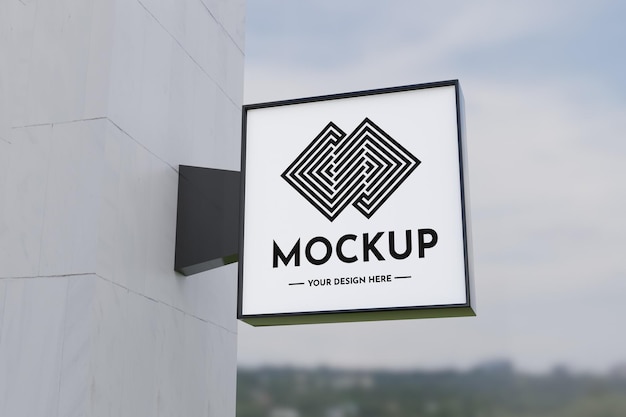 Outdoor City Sign Shop Mockup