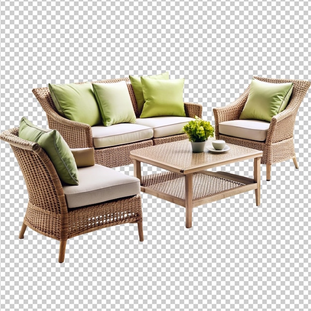 PSD outdoor furniture on transparent background