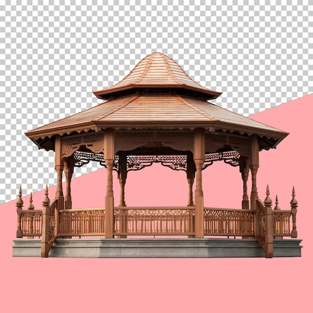 Outdoor gazebo isolated object transparent background