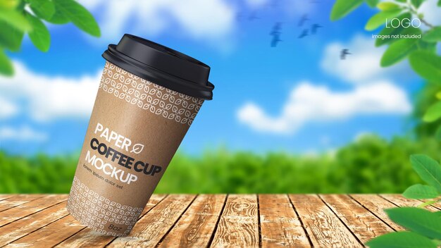 Outdoor nature paper coffee cup for you to add your own designs