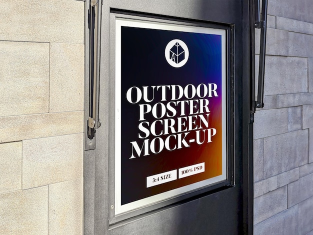 Outdoor Poster Screen Mockup