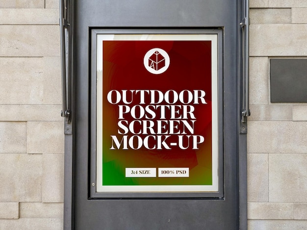 Outdoor Poster Screen Mockup