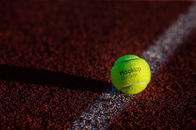 Outdoor tennis ball session high angle