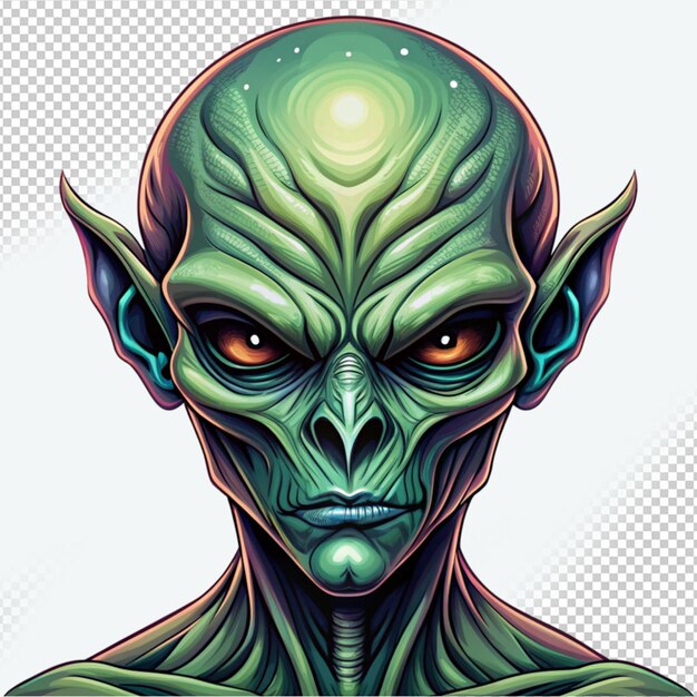 PSD outer space creature portrait with fantasy features