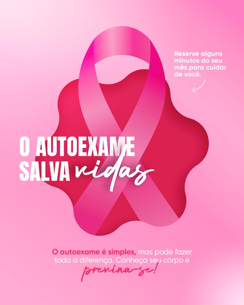 Outubro Rosa Pink October Breast Cancer Awareness Autoexame