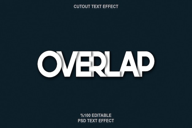 overlap editable text effect