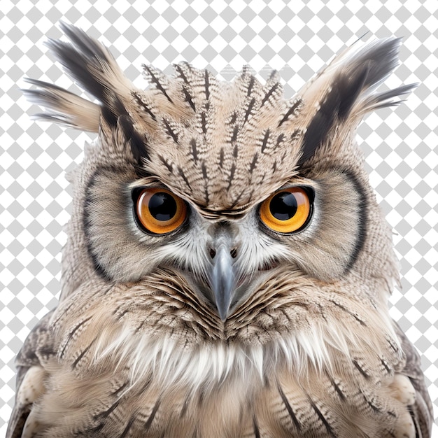 An owl Isolated on transparent background PSD file