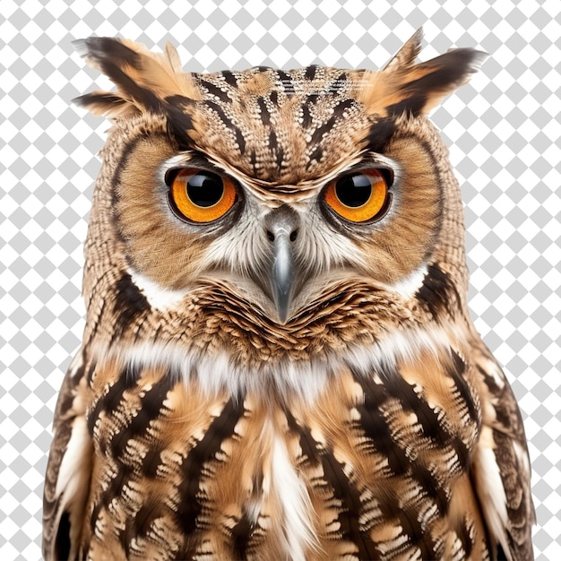 An owl Isolated on transparent background PSD file