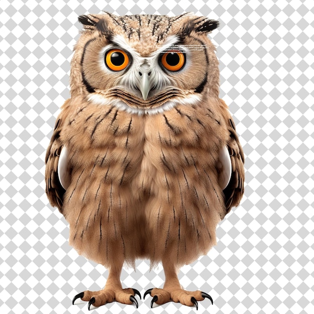 An owl Isolated on transparent background PSD file