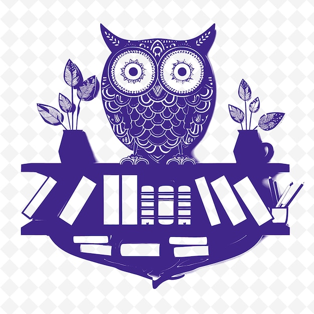 PSD an owl with a blue label that says quot owl quot on it