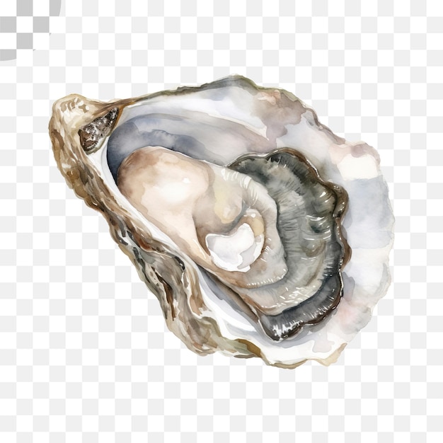 A oyster on a transparent background