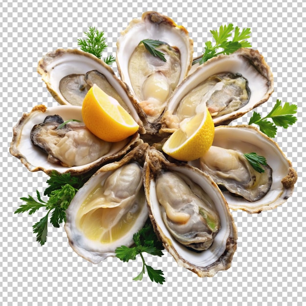 oysters on transparent background