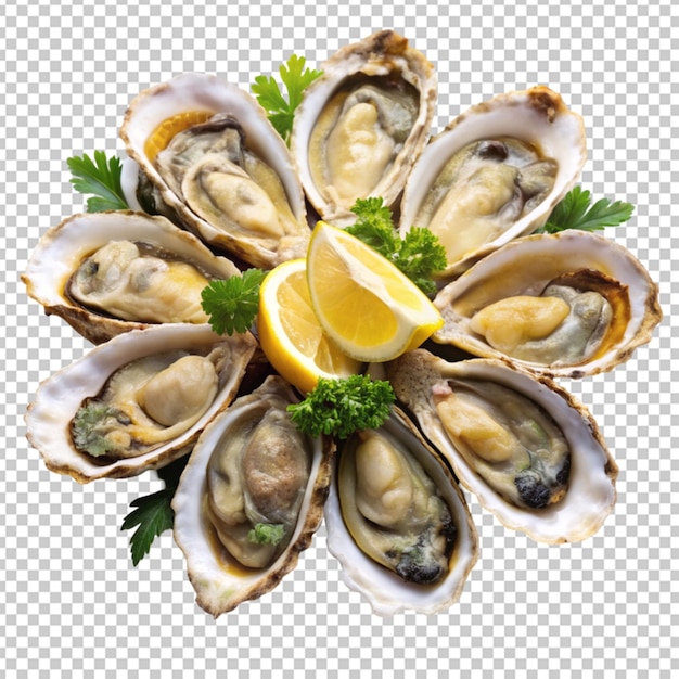 oysters on transparent background