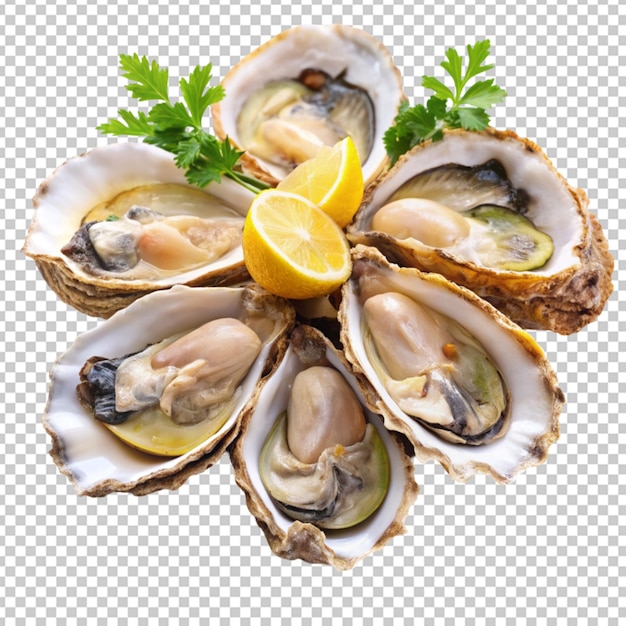 oysters on transparent background