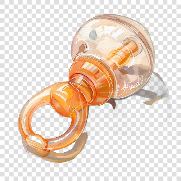 PSD pacifier watercolor nurseryon transparent background