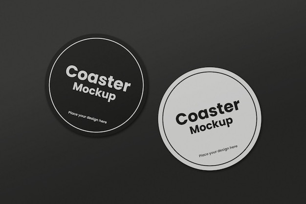 Pack of beer coaster mockup