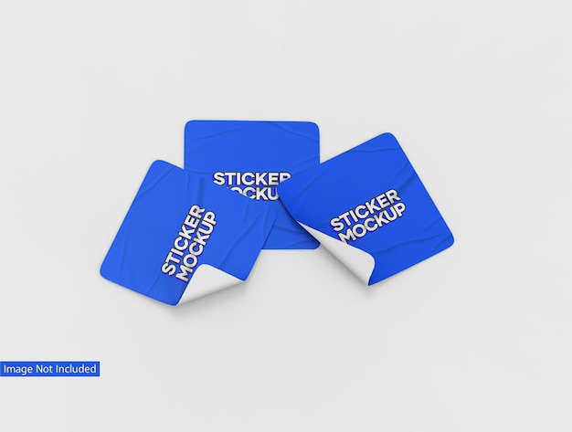 Pack of stickers mockup