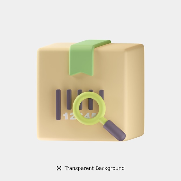 Package Barcode 3d icon illustration