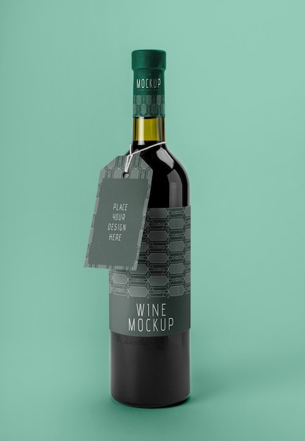 Package design mockup for labeling wine