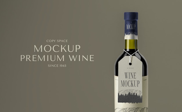 Package design mockup for labeling wine