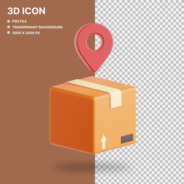 package location 3d graphic illustration