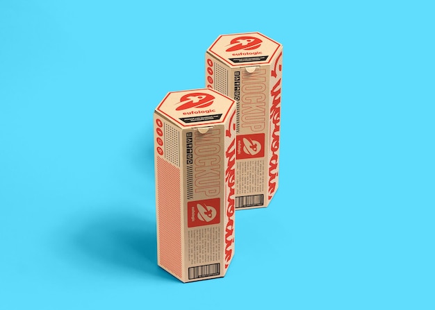 Packaging Cardboard Box Mockup