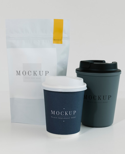 PSD packaging mockup for a coffee shop