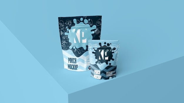 Packaging Mockup Food Supplement Plastic Bag