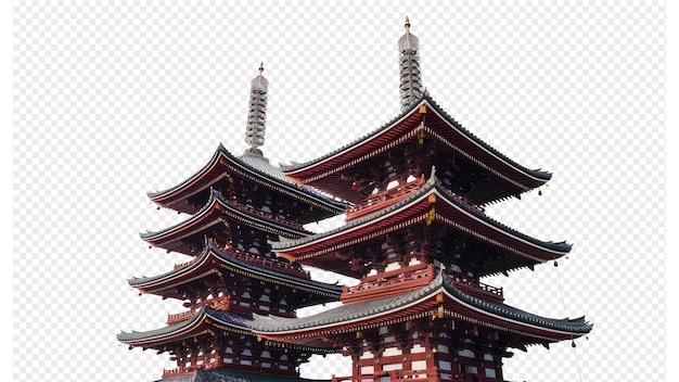 PSD a pagoda with a square shape on it