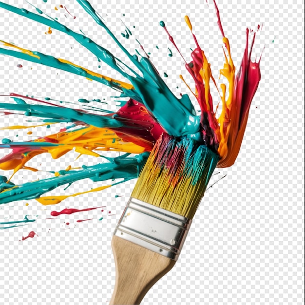 PSD a paint brush with different colors and colors on it