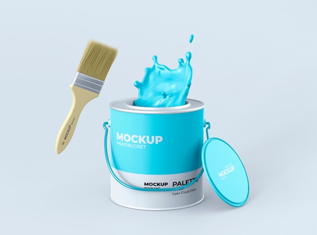 Paint bucket mockup design