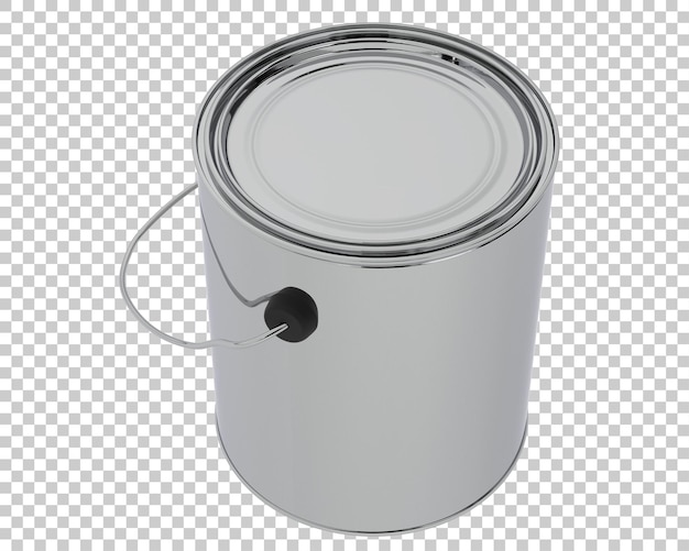 Paint can on transparent background 3d rendering illustration