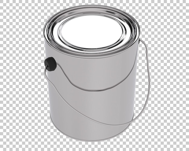 Paint can on transparent background 3d rendering illustration