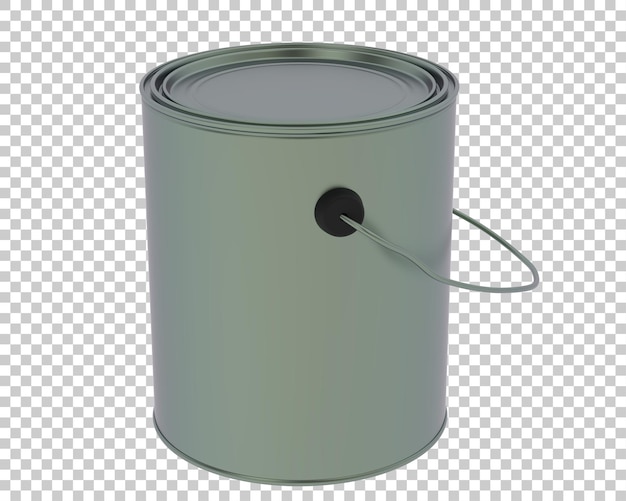 Paint can on transparent background 3d rendering illustration