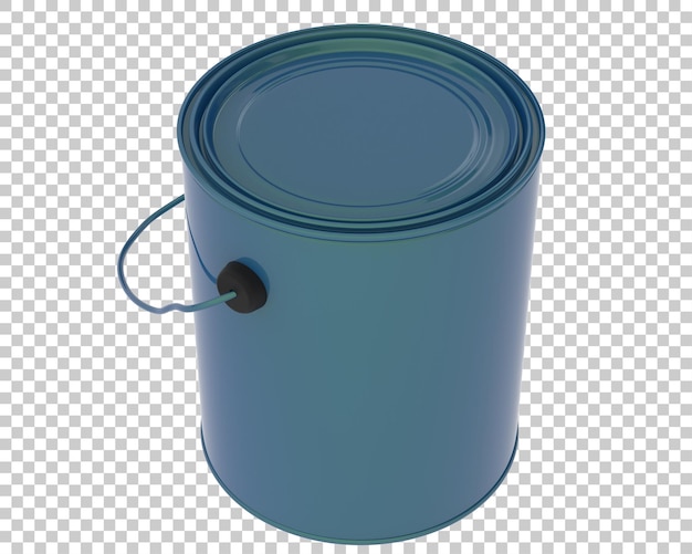 Paint can on transparent background 3d rendering illustration