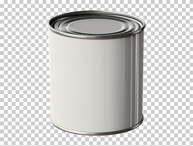 Paint can with a blank label isolated on transparen background mockup png psd