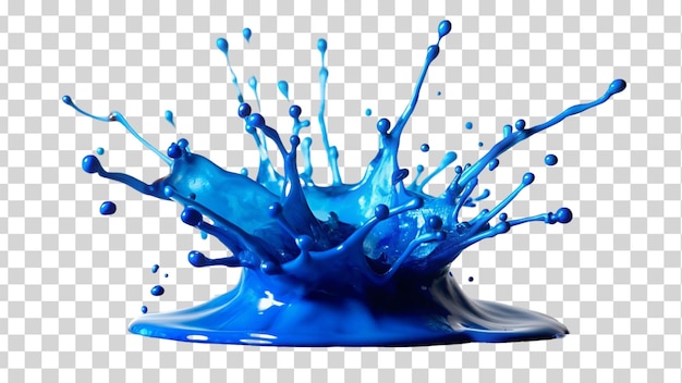 Paint splashes isolated on Transparent background