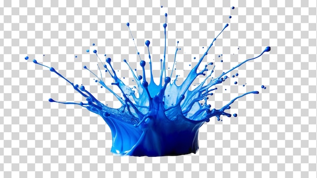 Paint splashes isolated on Transparent background