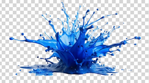 Paint splashes isolated on Transparent background