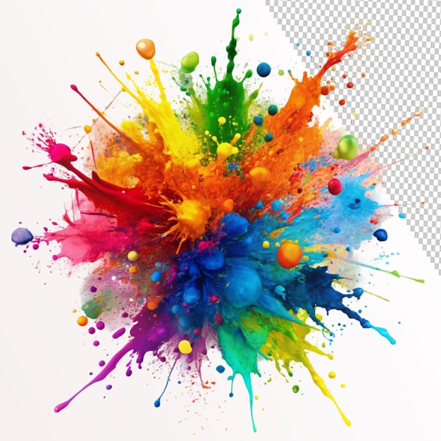 PSD paint splatter on transparent background