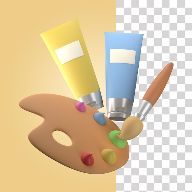 Paint tray 3d icon