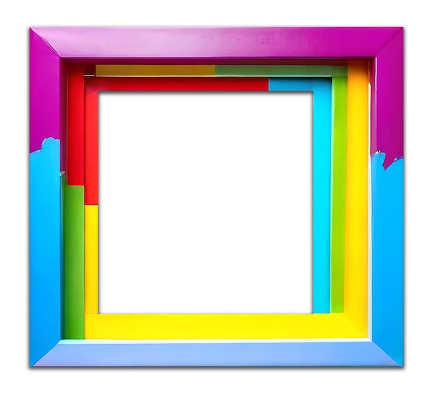 Painted frame design psd