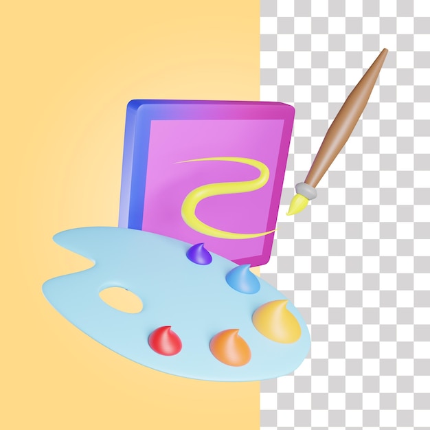 Painting 3d icon