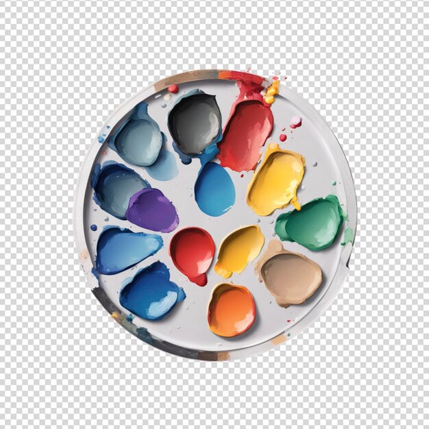 Painting palette isolated on transparent background