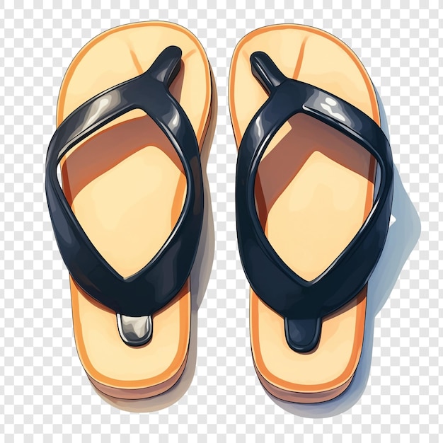 PSD pair of black flip flops