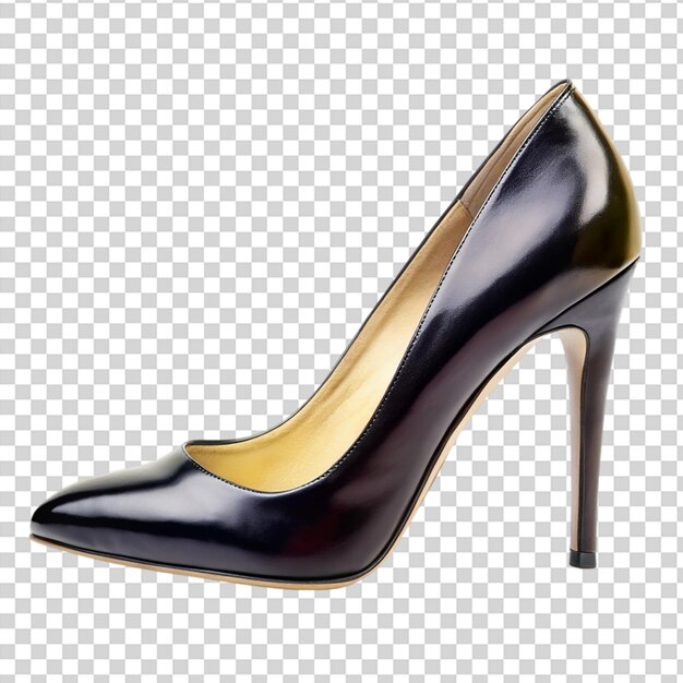 PSD a pair of black high heels on transparent background