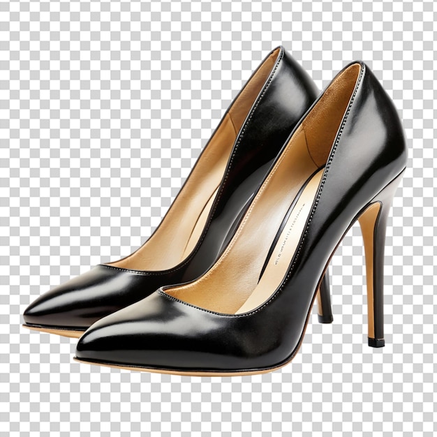 PSD a pair of black high heels on transparent background