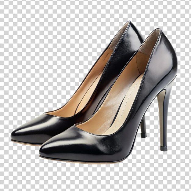 PSD a pair of black high heels on transparent background