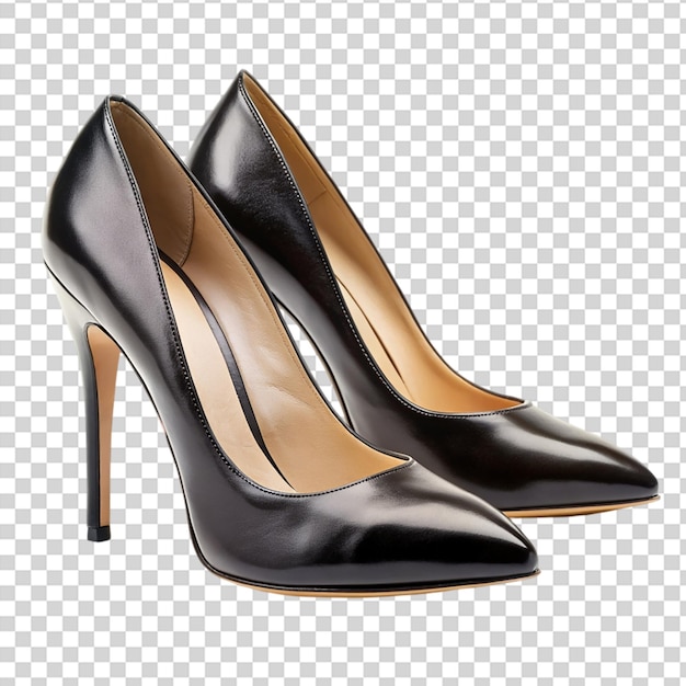 PSD a pair of black high heels on transparent background