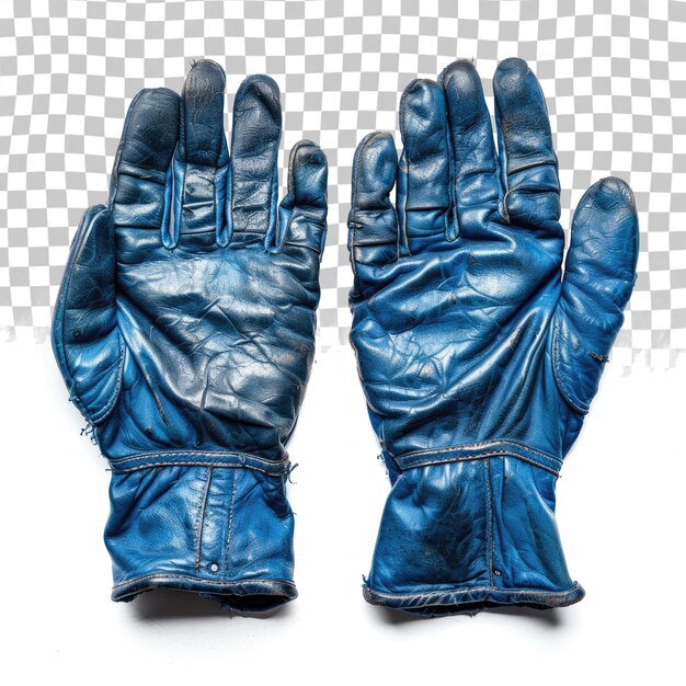 PSD a pair of blue gloves with a blue glove on it